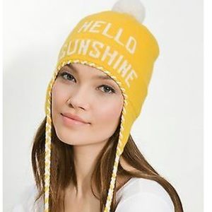 Kate Spade HELLO Sunshine winter hat.